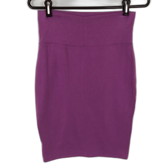 Athleta Purple Fold Over Stretch Tactel Pencil Skirt Women's Size XS Tactel - Picture 2 of 5